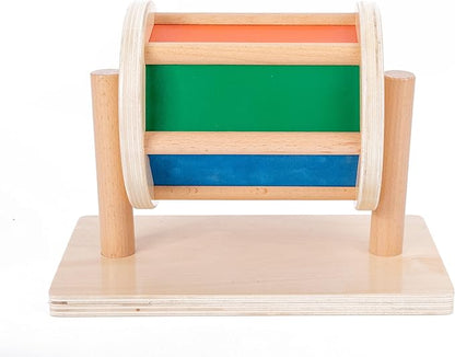 Full Size Spinning Drum Montessori Toys for Infant 6 - 12 Months 1 Year Old Babies Toddlers (Multiple Materials)