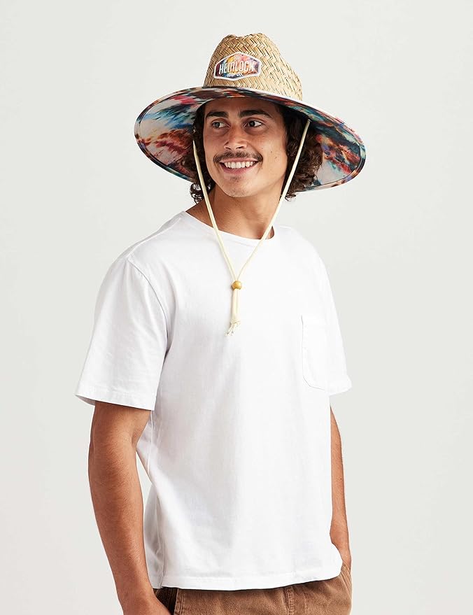 Straw Hat for Men & Women | Lifeguard Hat, Beach Hat & Sun Hat | UPF 50+ Wide Brim for Sun Protection | One Size | Hemlock