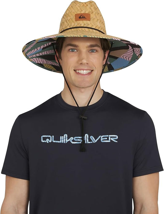 Quiksilver Men's Wide Brim Outdoor Lifeguard Straw Sun Hat