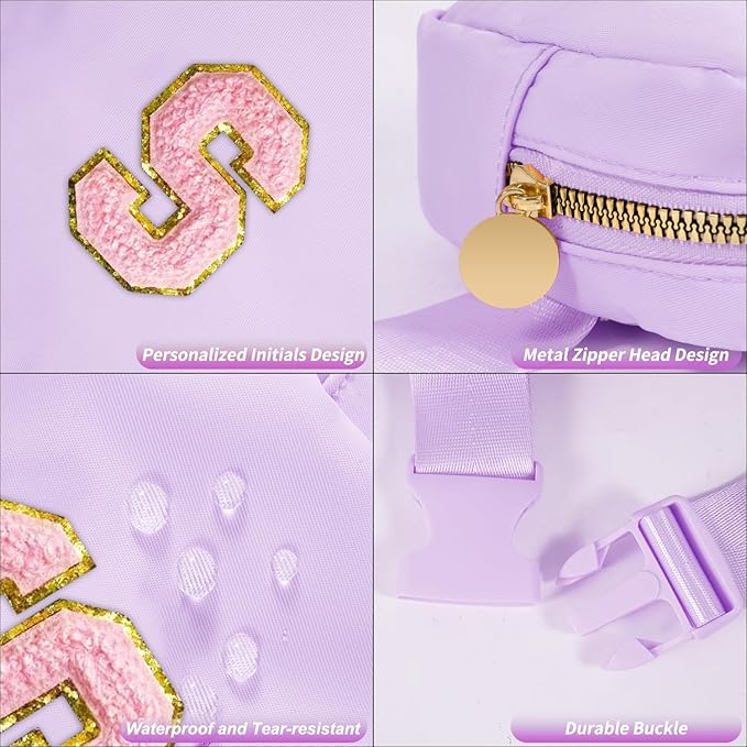 Gifts for Girls Teens Kids - Mini Belt Bag Crossbody Bag - Birthday Gifts for Daughter Sister Her,Teen Girl Essentials,Travel Essentials,Cute Teen Trendy Stuff - Lavender,S