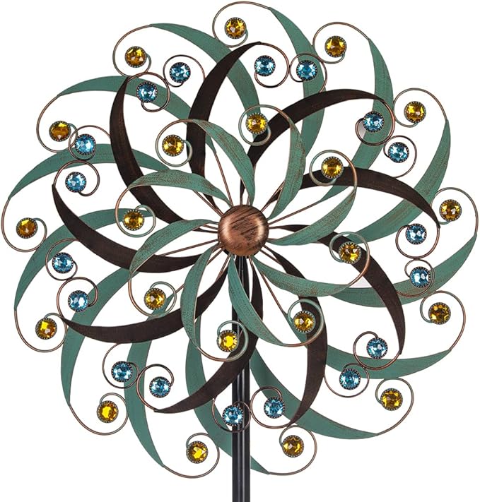 Stargarden Large Metal Wind Spinners for Outdoor, Metal Yard Art Wind Sculptures & Spinners for Yard and Garden Decorations (20x80 Inches)
