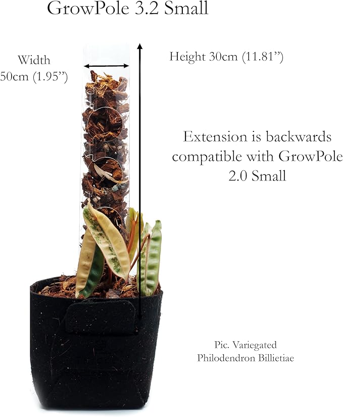 Plastic Moss Poles for Climbing Plants V3 Small 10 Pcs Front Opening Stackable Moss Pole Monstera Plant Support-Plant Climbing Pole, DIY Moss Pole for Plants Indoor, Plant Sticks Support by THICCLY