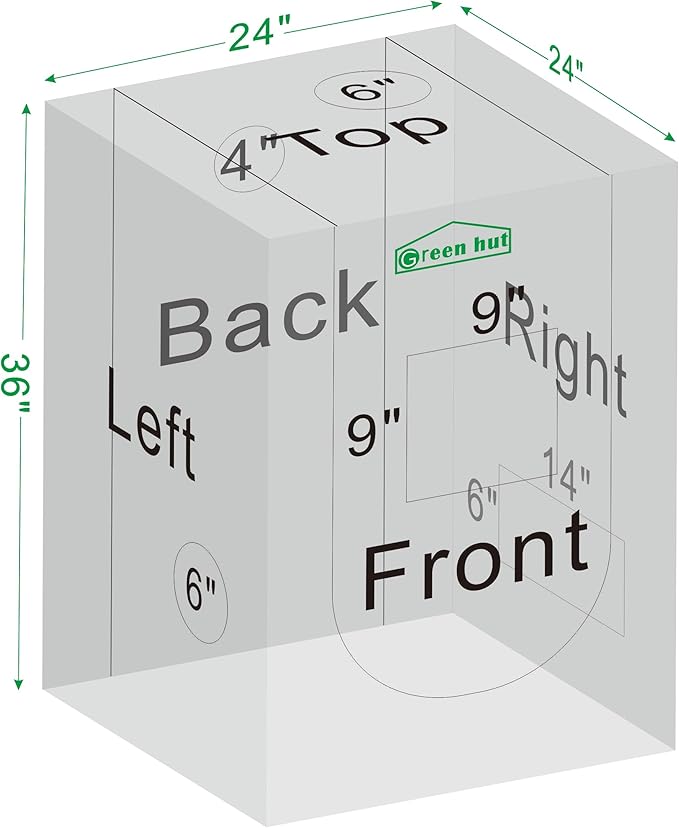 2x2 Grow Tent, 24"x24"x36" 600D Mylar Hydroponic Growing Tents for Plants Inside Reflective Grow Tent Growing Room Hydroponic System