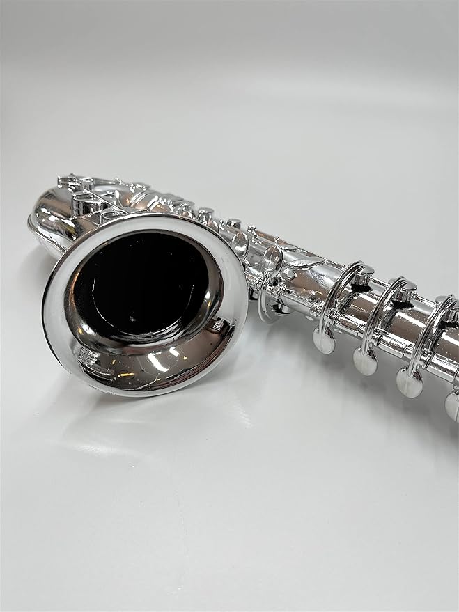 My First Toy Saxafone for Kids in Silver Finish with Standard Keys is a Great Learning Kid Toy Instrument and Teaching Tool for Children Ages 3+ BPA Free.