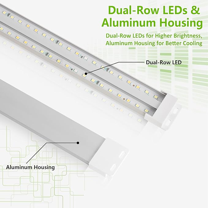FOXGARDEN Dual-Row Grow Lights for Indoor Plants Full Spectrum, 240 LEDs Grow Light Strip, Plant Lights for Indoor Growing with 4/8/12H Timer, Plant Grow Lights for Plant Shelf, 10 Dimmable Levels