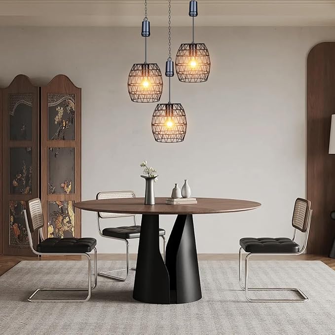 Larekook 6 Hours Timer Battery Operated Outdoor Hanging Light — Outdoor Indoor Pendant Chandelier Waterproof Porch Gazebo Patio Pendant Lantern Chandelier Lighting-Out Auto On/Off