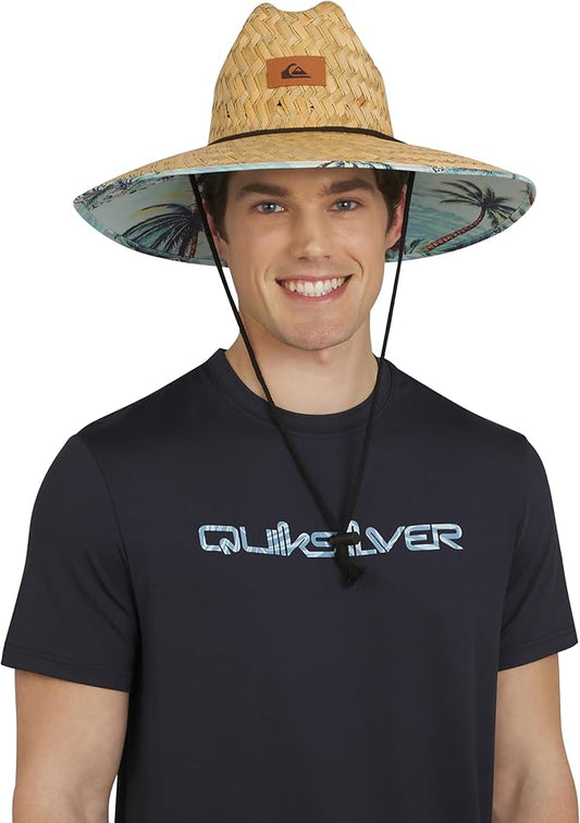 Quiksilver Men's Wide Brim Outdoor Lifeguard Straw Sun Hat
