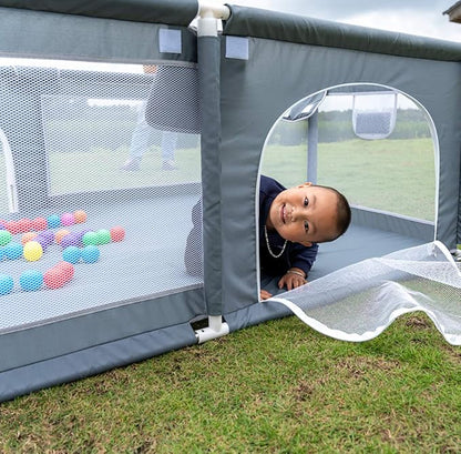 Gaorui Large Kids Baby Ball Pit - Portable Indoor Outdoor Baby Playpen Toddlers Children Safety Play Yard Fun Activities Popular Toys (Not Includes Balls)