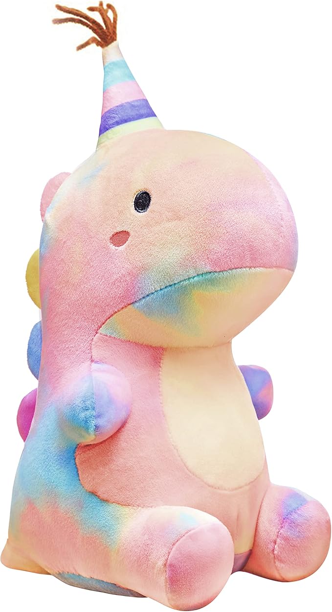 Stuffed Animal Plush Toys, Cute Dinosaur Toy, Soft Dino Plushies for Kids Plush Doll Gifts for Boys Girls (Colorful, 19.7 Inch)