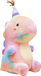Stuffed Animal Plush Toys, Cute Dinosaur Toy, Soft Dino Plushies for Kids Plush Doll Gifts for Boys Girls (Colorful, 19.7 Inch)