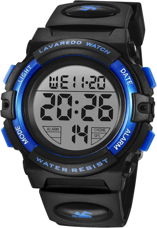 Kids Watch,Boys Watch for 3-15 Year Old Boys,Digital Sport Outdoor Multifunctional Chronograph LED 50 M Waterproof Alarm Calendar Analog Watch for Children with Silicone Band,Kids Gift