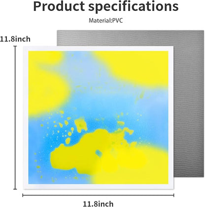 Liquid Lava Tiles for Kids： 11.8x11.8 in Educational Play Mat with Non-Slip Base Develop Motor Skills & Creativity for Children 3-12 Years（6PTFG1