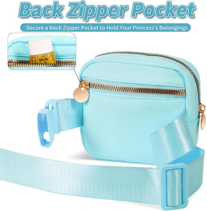 Mini Belt Bag Fanny Pack with Initials Letter Patch Small Crossbody Bags Cute Stuff Birthday Gifts for Teenager Girls Trendy Stuff for Teens - I,Blue
