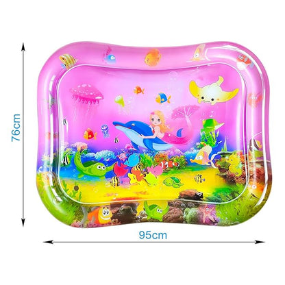 ZHUYNXIR Extra Big Infant Toys, Tummy time Toys, Baby Pink Water Play mat, Fun Early Development Activity Play Center for Newborn,Mermaid Pink 39.5x31.5 in.