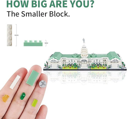 Gift Architecture Capitol Building Model Set - 3630pcs | Micro Blocks | Detailed Designs | Display-Worthy | Great Gift for Adults & Kids