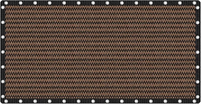 VICLLAX Shade Fabric Sun Shade Cloth Privacy Screen with Grommets for Patio Garden Pergola Cover Canopy 10x20 FT, Mocha
