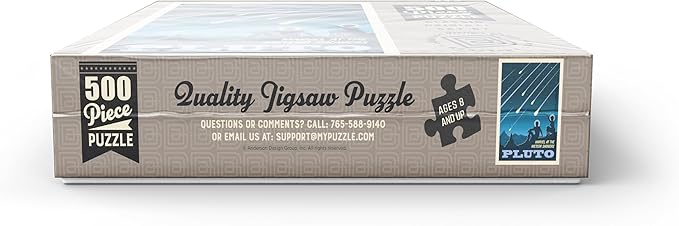 MyPuzzle Pluto: Meteor Showers, Vintage Poster - Premium 500 Piece Jigsaw Puzzle for Adults