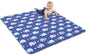 Baby Floor Play Mat Foldable Crawling Mat, 50x50 Play Mat for Playpen, Washable Non Slip One-Piece Playmats Portable, Cushioned Baby Tummy Time Mats for Infants and Toddlers (Blue Elephant)