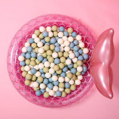 GOGOSO Ball Pit Balls - 2.15inch Plasticsball for Kids Toddlers Birthday Gifts, Summer Vibrant Colors Visual Stimulation Xmas Decor,100pcs Creamy Green+Creamy Blue+ Soft White