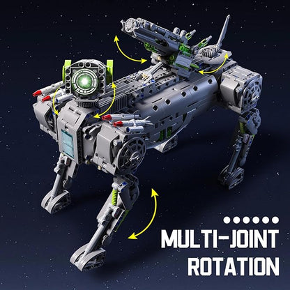 GEVINST Robot Robotic Dog Building Set for Boys Ages 8-12, 1609 Pieces STEM Animal Toys Model Building Kit, Gift for Adults Kids Teens Ages 8-14 (Static)