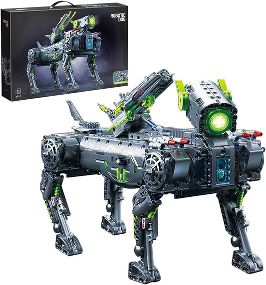 GEVINST Robot Robotic Dog Building Set for Boys Ages 8-12, 1609 Pieces STEM Animal Toys Model Building Kit, Gift for Adults Kids Teens Ages 8-14 (Static)