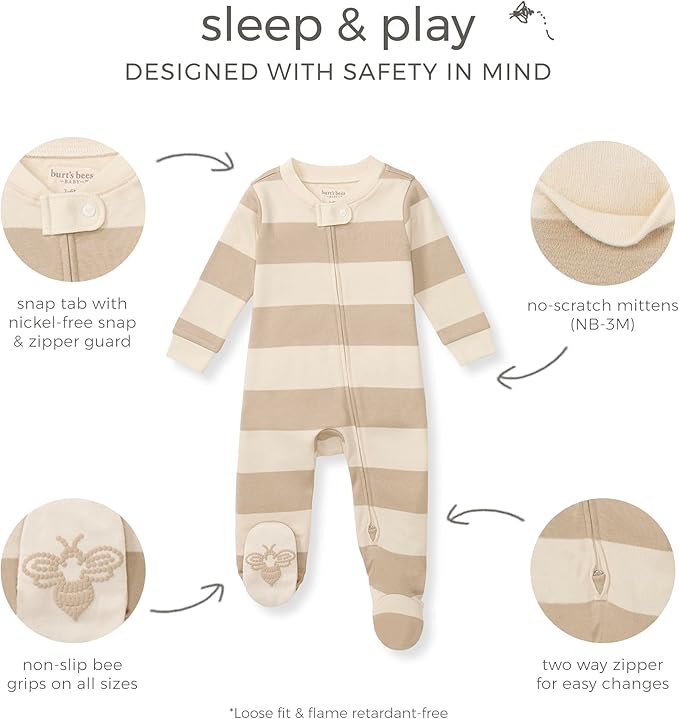 Burt's Bees Baby Baby Girl's Pajamas Sleep and Play