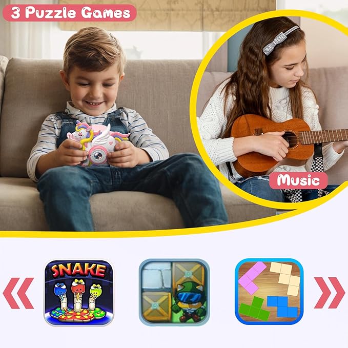 Kids Camera Toys for Girls Boys 3-12 | Toddler Camera Ideal Kids Digital Selfie Video Camera | Birthday Easter Gift for 4 5 6 7 8 9 Year Old Girls Boys | Fun Toy for Ages 3-8