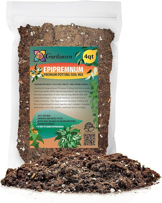Epipremnum Potting Mix - Promote Strong Roots and Luxurious Leaves with Our Premium Blend - 4 Quart