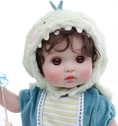Reborn Toddler Baby Doll Boy with Freckles – 18 Inch Realistic Full Vinyl Body Real Life Baby Dolls with Accessories for 3+ Year Old Girls Gifts, Pretend Play, Premium Collectible Gift