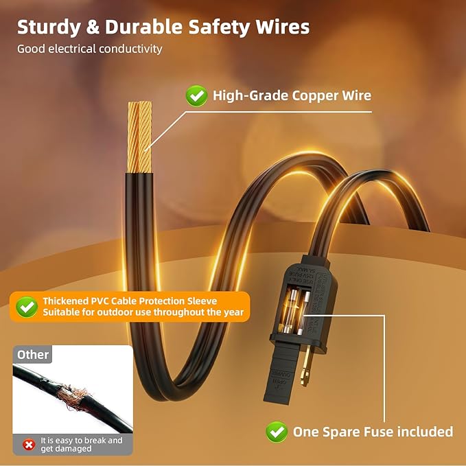 FOOMAN LED Outdoor String Lights, 240FT Outside Waterproof Patio Lights with 120+4 Shatterproof ST38 Edison Bulbs, 2700K Warm White Hanging Light, Dimmable Light for Backyard Garden Bistro Party Cafe