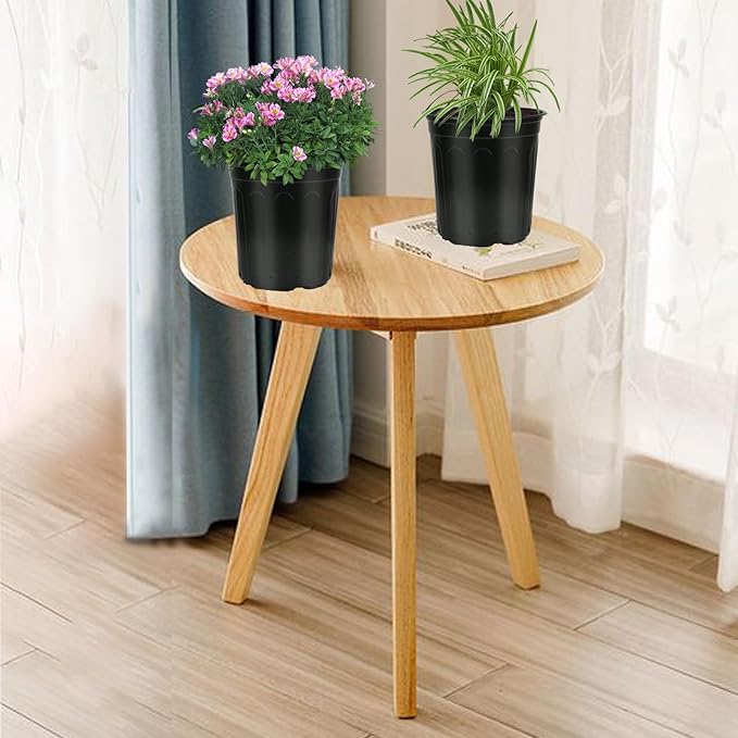 60-Packs 1 Gallon-M Flexible Plastic Plant Nursery Pots, Thickened Soft Seed Starting Container for Seedlings, Vegetables, Succulents and Cuttings