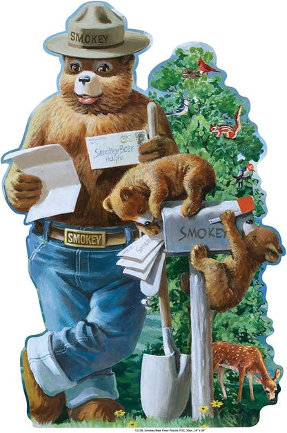Baby Fanatics MasterPieces Floor Puzzle - Jumbo Size 36 Piece Jigsaw Puzzle for Kids - Smokey Bear Shaped - 3ftx2ft