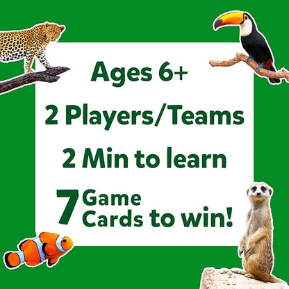 Skillmatics Guess in 10 Animal Picture Clues, Perfect for Boys, Girls, Kids, and Families Who Love, Card Games, Educational Games, Board Games, Gifts for Ages 6, 7, 8, 9 and Up