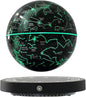 6" Magnetic Levitation Floating Globe Anti Gravity Rotating Constellation Ball with LED Light Display Globe for Children Educational Gift Home Office Desk Decor (Black-Clock)