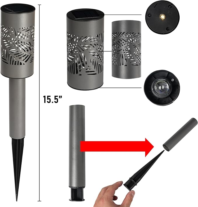 Dazzle Bright Solar Pathway Lights Outdoor, 12 Pack LED Warm White Waterproof Solar Powered Landscape Lights for Walkway Driveway Lawn Patio Yard Garden