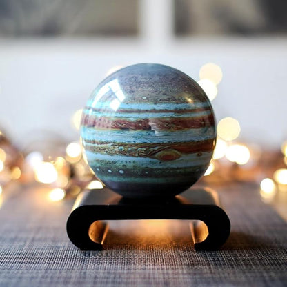 MOVA Jupiter Globe 4.5” – Solar-Powered Rotating Planet Display for Desk or Shelf | No Batteries or Wires | Floating-Style Space Decor