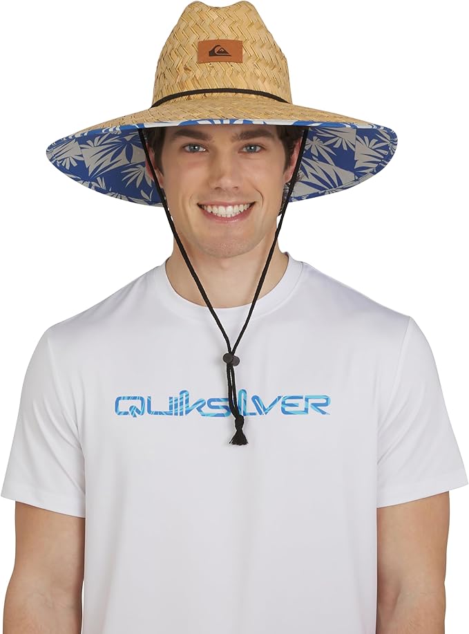 Quiksilver Men's Wide Brim Outdoor Lifeguard Straw Sun Hat