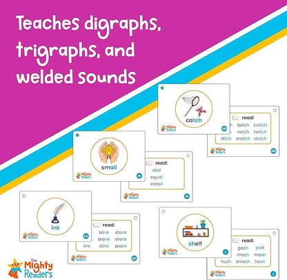 Super Spelling Cards: Digraphs and Word Endings Trigraphs Welded Sounds Phonics (Kindergarten to Grade 2)