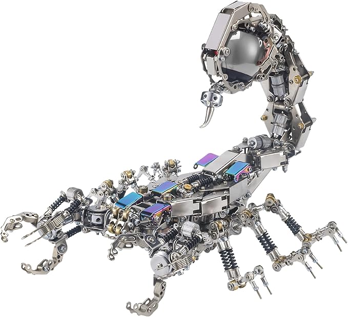 Adult 3D Metal Puzzle Giant Scorpion Model Kit 3D Metal Puzzle Mechanical Scorpion Block Difficulty DIY Assembly Kit - Men's High end Gift 1467pcs (Crusher - Scorpion)