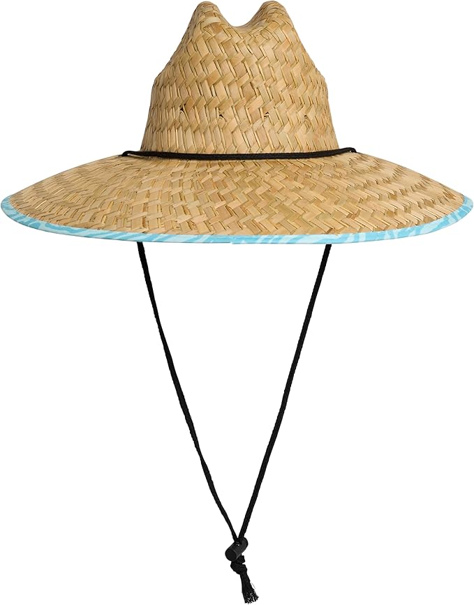 Quiksilver Men's Wide Brim Outdoor Lifeguard Straw Sun Hat