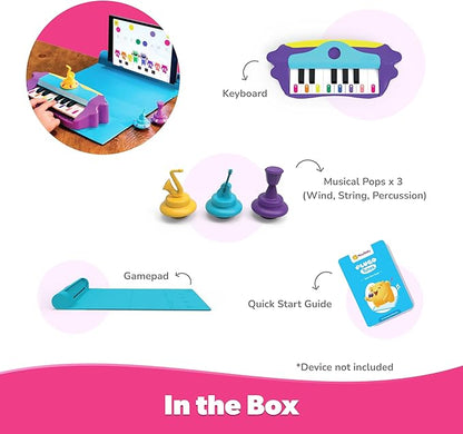 Plugo Tunes by PlayShifu (Kit+App): Interactive Piano Starter Kit for Ages 4-10 | Educational Musical Toys for Early Childhood | Perfect Music/Musical Gift for Boys & Girls (Works with tabs/mobiles)