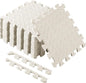 Shihanee Foam Floor Baby Tiles Foam Floor Mats Play Mats Bulk with Borders Interlocking for Kids Baby Playroom Nursery Gym(16ft,Ivory White)
