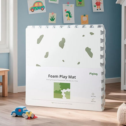 Baby Foam Play Mat-72”x 48” Baby Playmat,6-Piece Interlocking Foam Floor Tiles,Waterproof Crawling Mat,Puzzle Mat for Infants and Toddlers,Non Toxic Play Mat for Baby Tummy Time Mat(Spot)
