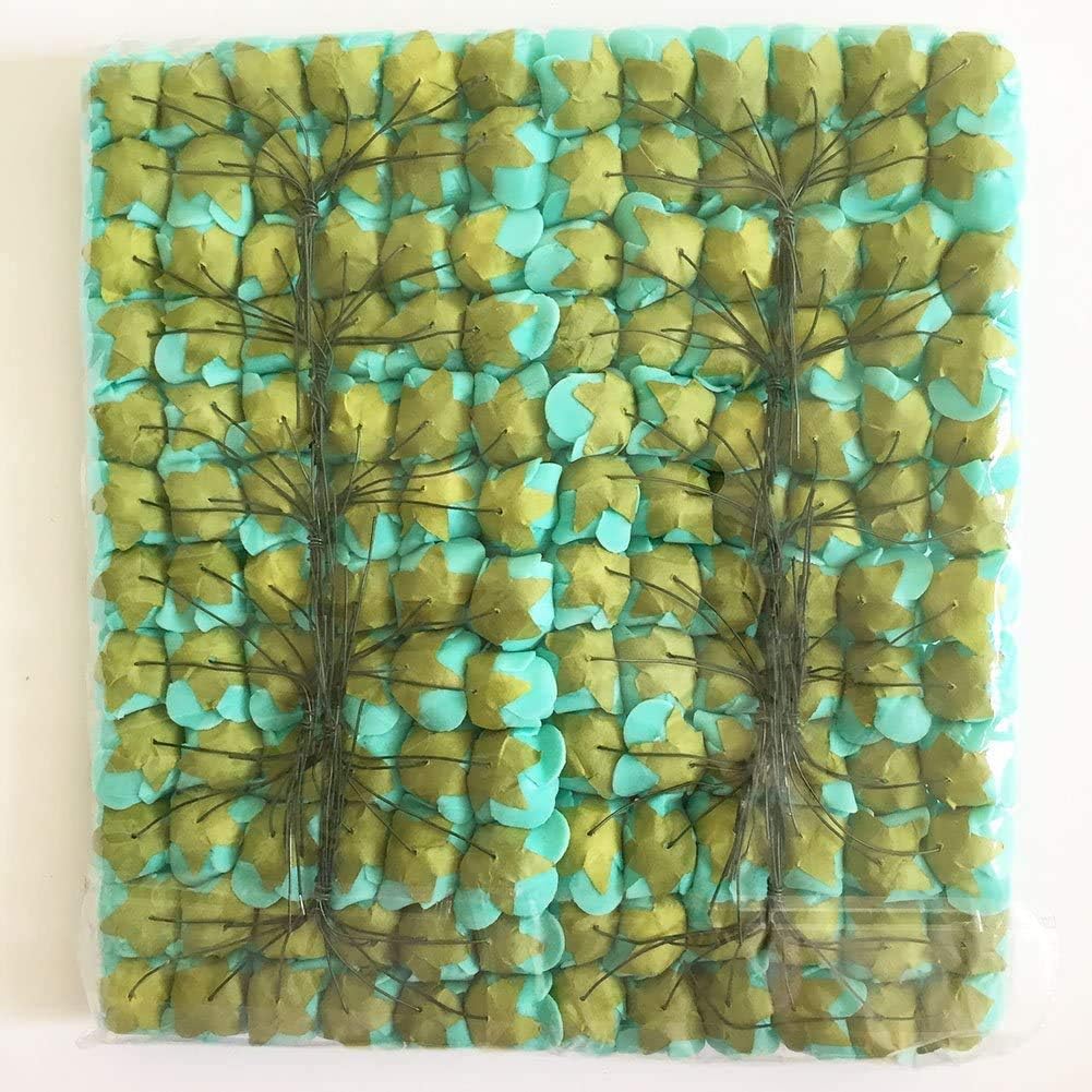 Foam Rose Fake Flowers for Crafts 144 pcs 2 cm Mini Wreaths Artificial Flower Bouquet Multicolor Rose Flower Wedding Scrapbooking Decoration Rose Fake Flower(Mint Green)