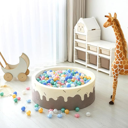 GOGOSO Ball Pit Balls for Toddlers Phthalate-Free BPA-Free Non-Toxic Crush Proof Soft Plastic Play Balls Baby Kids Shape Tent Pool Playhouse Playpen Party Decor, Pink+Green+Gold+Blue+White 100PCS