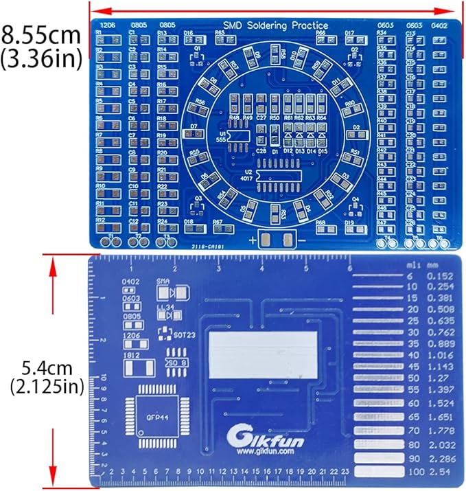 Gikfun Soldering Practice DIY Kit, SMD SMT Welding Practice Soldering Skill Training Board EK7026