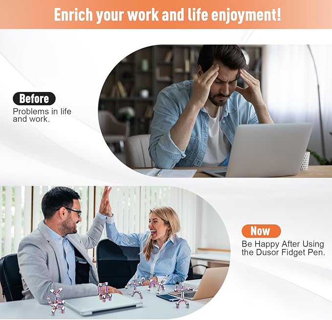 Gifts for Men Fidget Pen, Stocking Stuffers for Teen Girls Boys, White Elephant Gifts for Adults, Anniversary Birthday Gift for Men Him Teenage Boys Girls, Mens Gift for Christmas Multifunction Pen