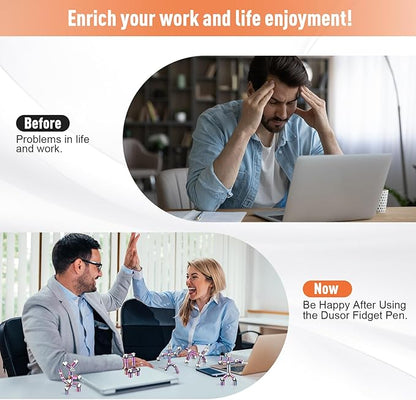 Gifts for Men Fidget Pen, Stocking Stuffers for Teen Girls Boys, White Elephant Gifts for Adults, Anniversary Birthday Gift for Men Him Teenage Boys Girls, Mens Gift for Christmas Multifunction Pen