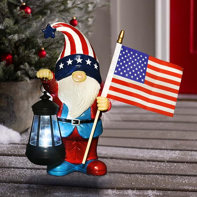 Solar Gnomes Statues for Garden Decor: Outdoor Sculptures for Clearance Lights for Outside Lawn Ornaments Porch Patio Balcony Yard Home – Birthday Gifts for Mom Grandma Women