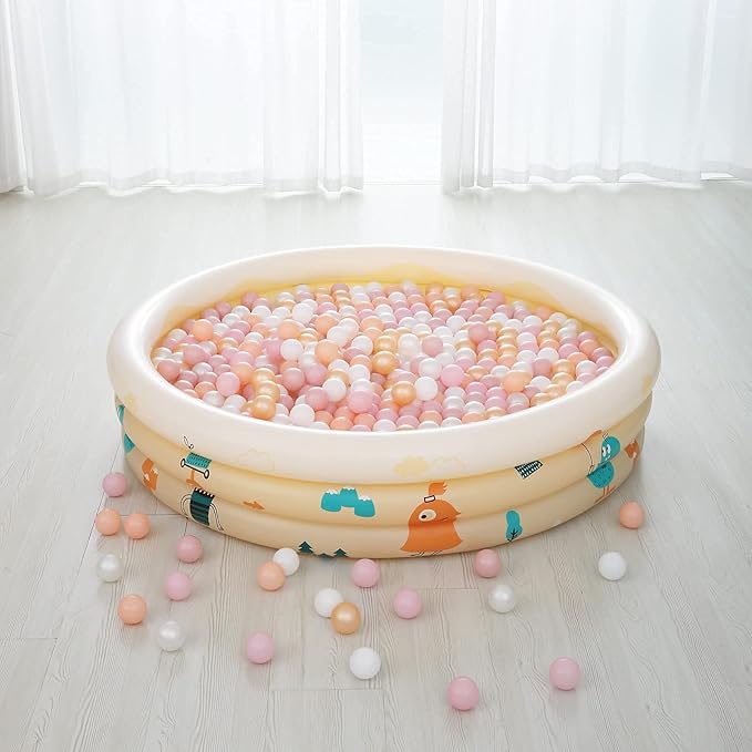 Realhaha Ball Pit Balls 50 100 200 500 Play Balls Plastic Balls for Baby Girls Toddlers Kids Play Tent Pool Playhouse Playpen Party Decoration